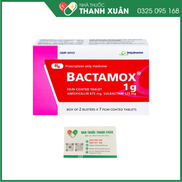 Thuốc Bactamox 1g Imexpharm điều trị nhiễm khuẩn